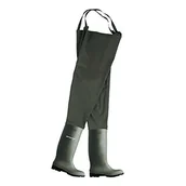 Botki męskie - Dunlop 388 VP waadbroek wodery/kalosze, 43 EU PVC CHEST WADER GREEN 09 - miniaturka - grafika 1
