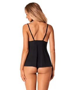 Komplet Bella Rou top + figi Czarny (Rozmiar XS/S) - Piżamy damskie - miniaturka - grafika 2