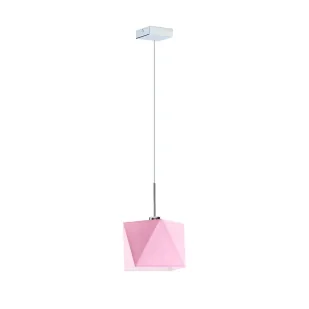 Geometryczna lampa wisząca na chromowanym stelażu - P3-Z26 - Lampy sufitowe - miniaturka - grafika 1