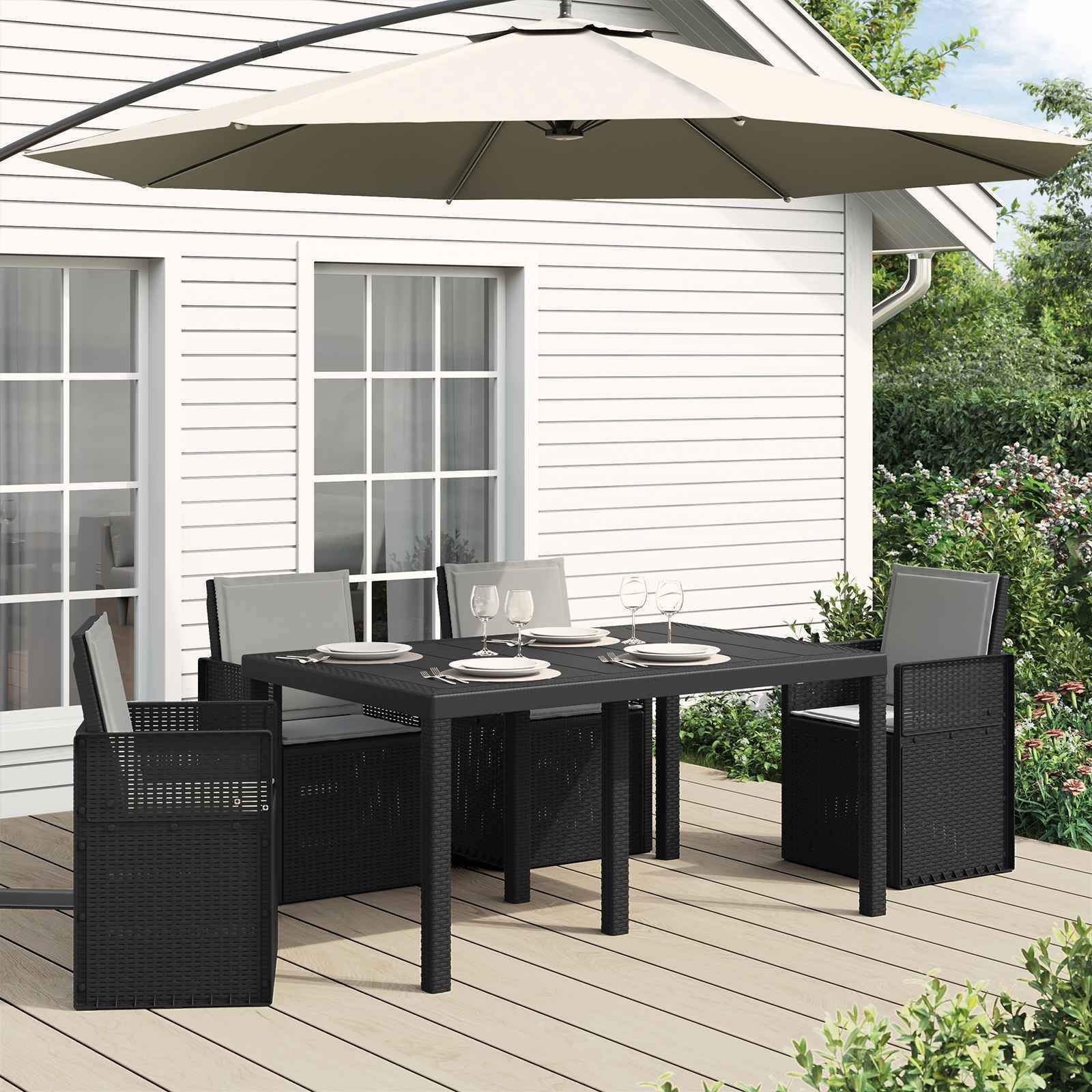 vidaXL Poduszki na Siedzisko i Oparcie 4 pcs jasnoszary 47 x 45 x 2 cm 899980