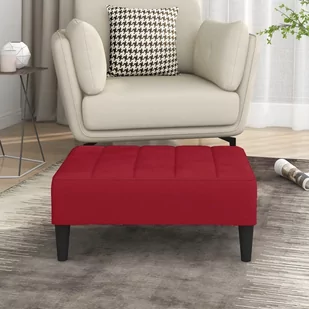 shumee shumee Podnóżek winna czerwień 78x56x32 cm tapicerowany aksamitem - Pufy i podnóżki - miniaturka - grafika 1