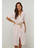 Sukienki - Rodier Lin Lniana sukienka w kolorze jasnoróżowym - miniaturka - grafika 1