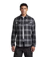 Koszule męskie - G-STAR RAW Men's Marine Slim koszula męska, wielokolorowa (dk Black Ryan Check D335-C979), L, Wielokolorowy (Dk Black Ryan Check D335-c979), L - miniaturka - grafika 1