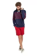 Swetry męskie - Armor Lux Męska bluza z kapturem, sweter Marine Deep/Chili-Rrot, XXXL, Marine Deep/Chili czerwony - miniaturka - grafika 1