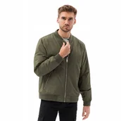 Kurtki męskie - Kurtka męska przejściowa bomber C538 oliwkowy L - miniaturka - grafika 1