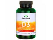 Witaminy i minerały dla sportowców - SWANSON Highest Potency Vitamin D-3 5,000 IU (125 mcg) 250caps - miniaturka - grafika 1