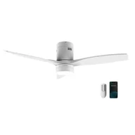 Wentylatory sufitowe - Wentylator sufitowy o mocy 40 W i przekątnej 52" z pilotem zdalnego sterowania, sterowaniem Wi-Fi i pilotem zdalnego sterowania, stopniem ochrony IP44, 6 prędkościami, 3 łopatkami, trybem zimowo-letnim i wyłącznikiem czasowym do 8 godzin. - miniaturka - grafika 1