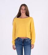 Swetry damskie - Hurley Damski sweter W Wear It Both Ways Mgiełka żółta L 3HSL0241 - miniaturka - grafika 1