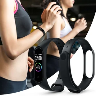 Opaska Alogy Soft Band pasek silikonowy do Xiaomi Mi Band 5 / 6 / 6 NFC / 7 Czarny - Akcesoria do smartwatchy - miniaturka - grafika 2