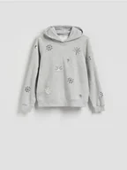 Bluzy damskie - Reserved - Bluza ze świątecznym motywem - ciemnoszary - miniaturka - grafika 1