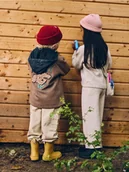 Kombinezony dla dzieci - Reserved - Kurtka z domieszką wełny - beżowy - miniaturka - grafika 1