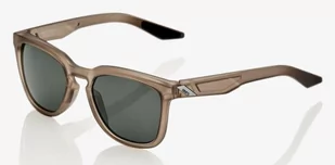 100% Okulary, Hudson Soft Tact Translucent Crystal Sepia - Grey Green Lens (Szkła Szaro-Zielone, przepuszczalność światła 12%) - Okulary sportowe - miniaturka - grafika 1