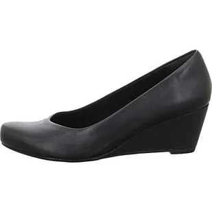 Clarks Sandały damskie z kwiatami, tulip, zamknięte, Czarny Black Leather, 42 EU - Sandały damskie - miniaturka - grafika 1