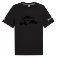 Koszulki męskie - Koszulka męska Puma 63063301 Bmw Mms Ess Graphic Czarna XL - miniaturka - grafika 1