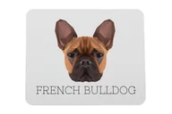 Podkładki pod mysz - Buldog francuski podkładka geometryczny Art-Dog - miniaturka - grafika 1