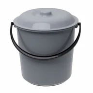 Inne artykuły do sprzątania - Wiadro West 10 l z pokrywą jasny popiel Pucuś - miniaturka - grafika 1