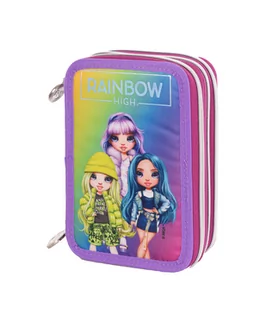 Piórnik Jumbo Potrójny Z Wyposażeniem Rainbow High Silver Style, Ac31 - Piórniki - miniaturka - grafika 1