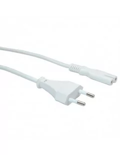 VALUE Euro Kabel zasilający, 2-pinowy, biały, 1 m - Kable komputerowe i do monitorów - miniaturka - grafika 1