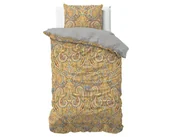 Pościel - 140x200/220 EMELINE mikroperkal złoty komplet pościeli - miniaturka - grafika 1