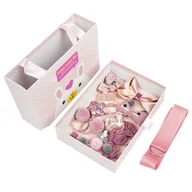 Ozdoby do włosów - ZESTAW DLA DZIEWCZYNKI różowy SPINKI gumki PREZENT - miniaturka - grafika 1