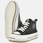 Trampki damskie - TRAMPKI DAMSKIE BUTY OCIEPLANE NA PLATFORMIE JESIEŃ ZIMA OO274062 AW24 - miniaturka - grafika 1