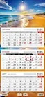 Kalendarze - Kalendarz 2026 trójdzielny płaska główka morze - miniaturka - grafika 1