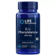 Aminokwasy - D, LPhenylalanine DFenyloalanina i LFenyloalanina 100 kapsułek Life Extension 737870167112 - miniaturka - grafika 1
