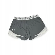 Spodenki damskie - Sportowe spodenki damskie szare UNDER ARMOUR M - miniaturka - grafika 1