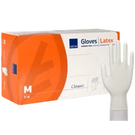 Rękawiczki jednorazowe - Abena, rękawice lateksowe, niejałowe, bezpudrowe, rozmiar M, 100 sztuk - miniaturka - grafika 1