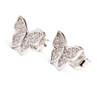 Biżuteria dla dzieci - Srebrne kolczyki motyl - miniaturka - grafika 1