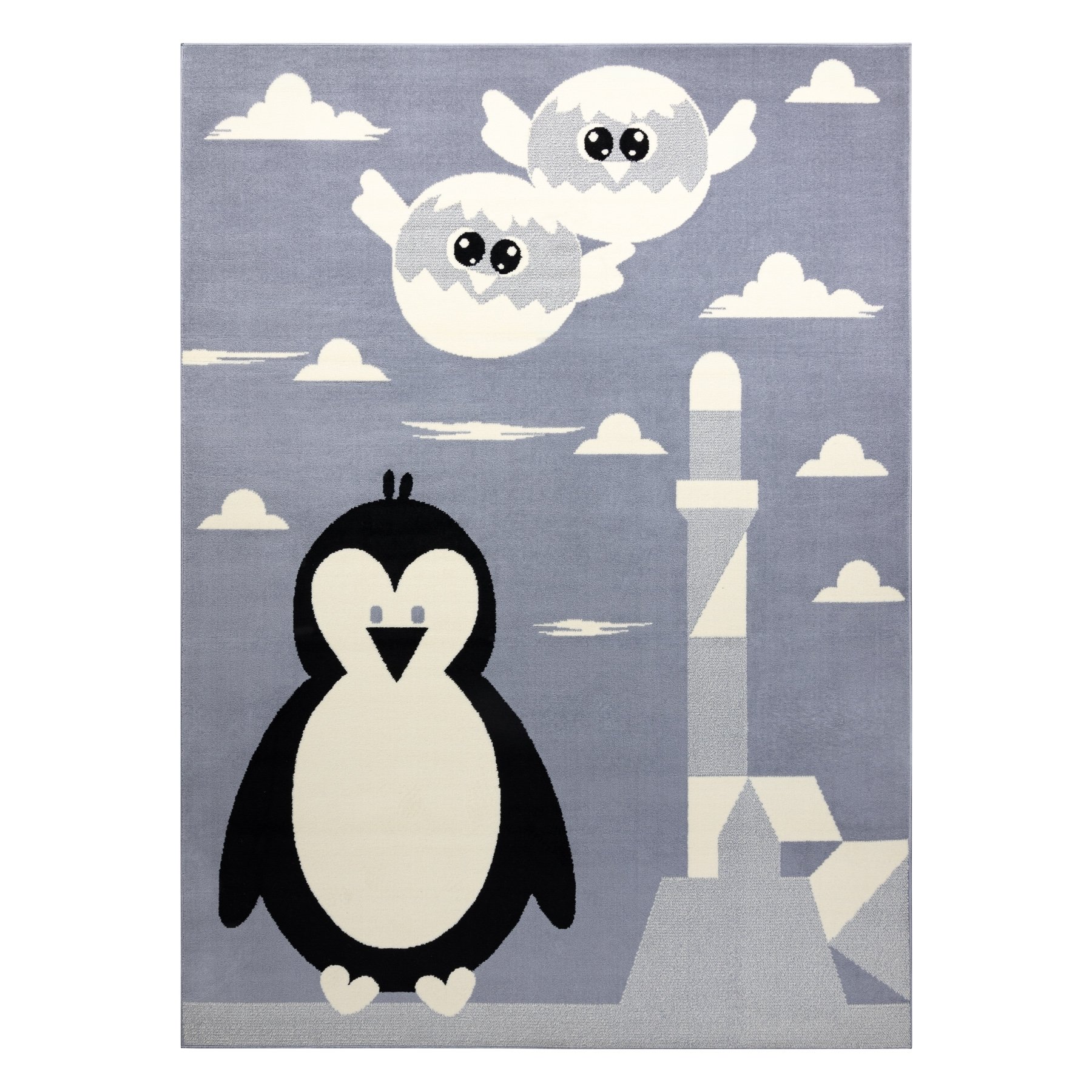 Dywan BCF FLASH Penguin 3997 - Pingwin, pingwinek szary 160x220 cm