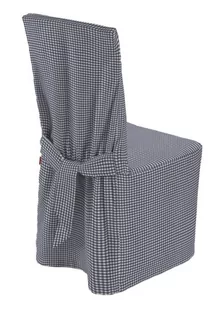 Dekoria Sukienka na krzesło granatowo biała krateczka 0,5x0,5cm) 45 × 94 cm Quadro 580-136-00 - Pokrowce na meble - miniaturka - grafika 1