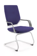 Fotele i krzesła biurowe - Fotel biurowy, krzesło, Apollo Skid, biały, navyblue - miniaturka - grafika 1