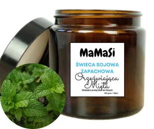 Orzeźwiająca Mięta 120Ml Świeca , Świeczka Sojowa  Zapachowa - Świece - miniaturka - grafika 1