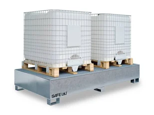 Wychwytowa Wanna Ociekowa Tc 2 Na 2 Ciężkie Ibc Powyżej 401 L. Stal Ocynkowna 2 Pojemniki Ibc - Pojemniki przemysłowe - miniaturka - grafika 1