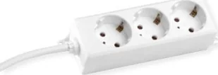 Bachmann BACHMANN SELLY 3xCEE7/3 biały, 3x styk uziemiony, biały, 1,5 m - Gniazdka elektryczne - miniaturka - grafika 1