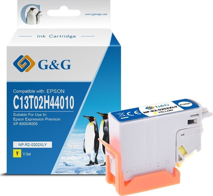 Tusz G&G G&G kompatybilny ink / tusz z C13T02H44010, NP-E-0202XLY, yellow