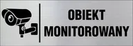 Akcesoria BHP - Tabliczka informacyjna, tabliczka na drzwi, OBIEKT MONITOROWANY 7x20cm - miniaturka - grafika 1