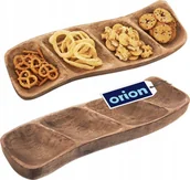 Talerze - Orion Talerz na przekąski drewniany dzielony MANGO 35x11 cm - miniaturka - grafika 1