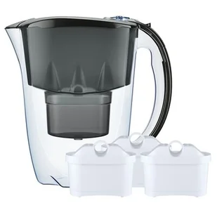 Dzbanek filtrujący Amethyst 2,8 l. + 3 wkłady B100-25 Maxfor czarny Aquaphor - Dzbanki filtrujące - miniaturka - grafika 1