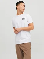 Koszulki męskie - Jack & Jones Koszulka "Jjecorp" w kolorze białym - miniaturka - grafika 1