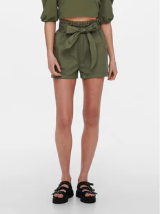 ONLY Szorty materiałowe Smilla 15154906 Khaki Regular Fit - Spodenki damskie - miniaturka - grafika 1