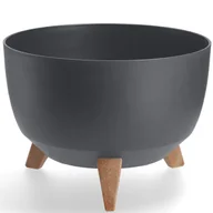 Donice - Misa na kwiaty z nóżkami Luri 33 cm, antracyt - miniaturka - grafika 1