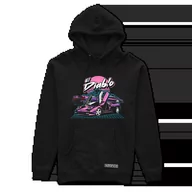 Bluzy męskie - Czarna bluza z kapturem Lamborghini El Diablo-XS - miniaturka - grafika 1