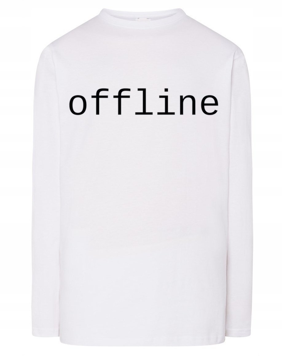 Longsleeve męski nadruk napis OFFLINE r.4XL