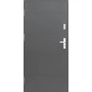 SPLENDOOR Drzwi stalowe zewnętrzne wejściowe antywłamaniowe RC2 Komo Acoustic Antracytowe 90 lewe - Drzwi zewnętrzne - miniaturka - grafika 1