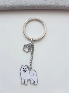 Breloczek Brelok Do Kluczy Pies Samoyed Akita - Breloki - miniaturka - grafika 1