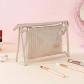 Kosmetyczki, organizery i kuferki - eCarla Zestaw kosmetyczek 2w1 Krem KS102WZ1 - miniaturka - grafika 1