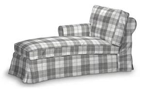 Dekoria Pokrowiec na szezlong Ektorp lewy krata szaro-biała 84 x 166 x 73 cm Edinburgh 642-115-79 - Pokrowce na meble - miniaturka - grafika 1