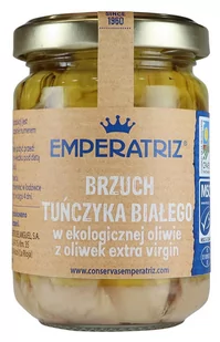 EMPERATRIZ Tuńczyk biały filety brzuszne (ventresca) w BIO oliwie z oliwek extra virgin BIO 145 g (95 g) (słoik) - Konserwy i dania rybne - miniaturka - grafika 1